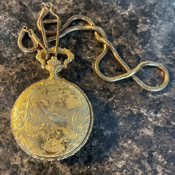Other - Vintage Gold Pocket Watch Pendant